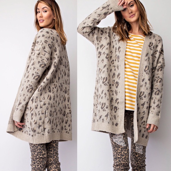 Leopard Cardigan Sweater - Picture 3 of 5
